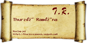 Thurzó Ramóna névjegykártya